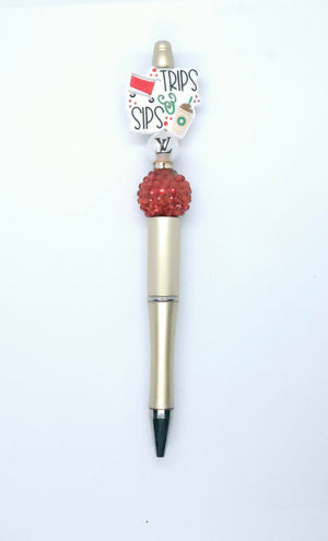 Posh Beaded Pen with ink refill