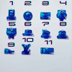 Blue Laser Cut Acrylic Fashion Charms