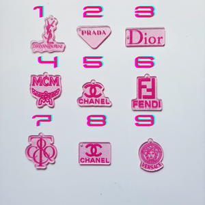 Pink Laser Cut Acrylic  Fashion Charms