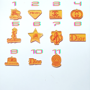Orange Laser Cut Acrylic Fashion Charms