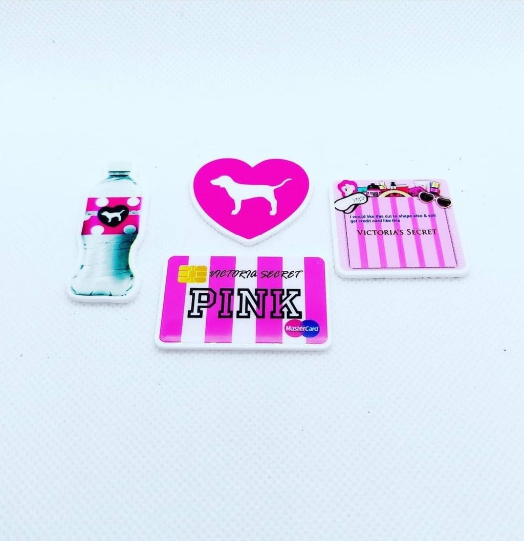 4pc Pink Planar Charm Set (Cabochons)
